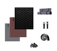 Winter Window Insulation Kit,Thermal Curtains for Indoor,Insulated Window Cover to Keep Warm,60 80 100 120 140 150 160 200cm Oxford Cloth Cotton Window Blanket for RV Attic(Black,22x28in/55x70cm)