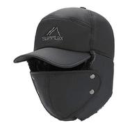 Winter Windproof Bomber Hat Russian Cap with Earflap Mask Men Women Super Warm Faux Fur Hunting Trooper Trapper Hat Waterproof Balaclava Ushanka Hat Outdoor Fishing Ski Skating Cycling