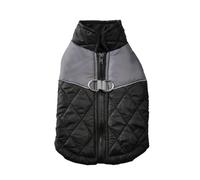 Winter Windproof Reflective Cold-Proof Zipper Design Dog Snow Coat With D-Ring Pet Clothing For Shiba Inus Poodles Pugs,Black,M