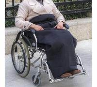 Winter Windproof Wheelchair Blanket Leg Warmer Cover, Leg Protection Cover for Wheelchair and Mobility Scooter, 116cm Long(Black)