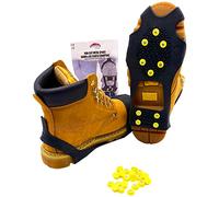 Winter Wise® 10-STUD Ice Snow Grips, Anti Slip Winter Ice Grippers Universal Slip-on Stretch fit Snow & Ice Spikes Traction Cleats Crampons with 20 Extra Studs
