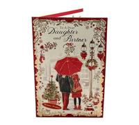 Winter Wishes To A Dear Daughter And Partner With Love Christmas Card