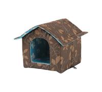 Winter With Self Warming Pad Outdoor Cat Dog House Foldable Warm Pet For Wild Animal Tent Bed Indoor Heat Insulated Shelter Enclosure for Outdoors, House, Foldable, Water (Army Green, C)