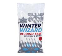 Winter Wizard Rock Salt - 10kg De-Icing Salt Bag | Fast-Acting Snow & Ice Remover for Paths, Driveways & Roads | 1 Bag or 2 Bags (Single Bag)