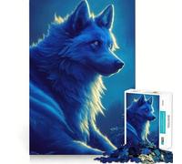 Winter Wolf Jigsaw for Adults1000 Pieces Mind Boost Game Seamless Fit Precise Pieces Relaxing Indoor Group Activity (50x75cm)
