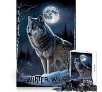 Winter Wolf Oil Paint Jigsaw for Teenagers1000 Pieces Mental Sharpness Calm Leisure Precise Fit (50x75cm)