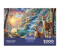 Winter Wonderland 1000Pieces JigsawPuzzlesDeer Winter Stream ForAdult Challenging LargePiecePuzzles Age12+byth Challenging The Impossible Difficult Game Fun, Challenging 70x50cm/1000pcs