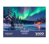 Winter Wonderland at Lapland Rovaniemi Wooden Jigsaw Puzzle Waterproof 1000 Piece Puzzles for Adults Gifts Fun Home Decoration