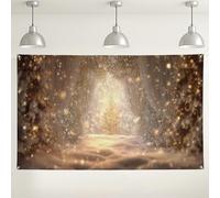 Winter Wonderland Backdrop, Elegant Christmas Photo Background, Sparkling Forest Scene for Holiday Parties, Festive Indoor/Outdoor Decorations 71x43 Inch