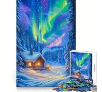 Winter Wonderland Cabin 1000 Pieces Jigsaws Adults Puzzles Gifts Mind Power Casual Relaxation Secure Lock Xmas Present (50x75cm)