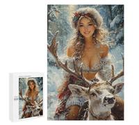 Winter Wonderland Deer Ride Puzzle 1000 Teile Schwer Puzzle Spielzeug Lernspiel Impossible Herausforderungsspielzeug Für Erwachsene Kinder 1000 PCS