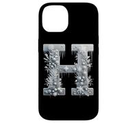 Winter Wonderland Icicle Snowflake Letter H Case for iPhone 14