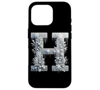 Winter Wonderland Icicle Snowflake Letter H Case for iPhone 16 Pro