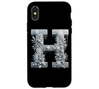 Winter Wonderland Icicle Snowflake Letter H Case for iPhone X/XS