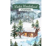 Winter Wonderland Journal: Soft watercolor scene with Log Cabin