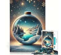 Winter Wonderland Ornament Lake Jigsaw Puzzle 1000 Piece Focus Boost Fun Advanced Laser Cutting Tech Travel-friendly Brain Game Gift (38x52cm)