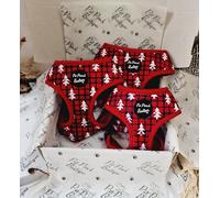 Winter Wonderland Plaid Dog Harness L