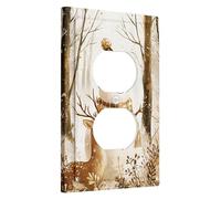 Winter Wonderland Snowman Deer Light Switch Cover for Holiday Decoration, Festive Home Wall Decor, Standard Size Single Duplex Plug