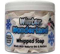 Winter Wonderland Whipped Soap Body Wash - 150g - Natural Oils & Kaolin Clay - Christmas Scent - Vegan Friendly - Puddle of Wax - Made in the UK