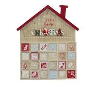 Winter Wonderland Wooden House Advent Calendar | Festive Santa Claus Reusable Fill Your Own Advent Calendar with 24 Drawers