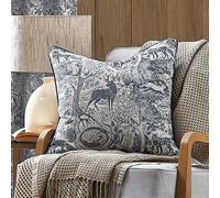 Winter Woods Jacquard Chenille Polyester Filled Cushion Furn Midnight 50cm x 50cm