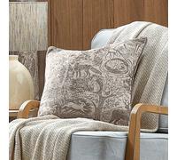 Winter Woods Jacquard Chenille Polyester Filled Cushion Furn Taupe 50cm x 50cm