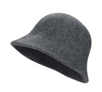 Winter Wool Bucket Hat Vintage Fisherman Cap Winter Warm Wool Felt Cloche Hat Classic Solid Color Style Windproof Fedora Bowler Cap for Ladies Women Men Outdoor Travel Hiking Fishing Camping