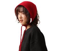 Winter Wool Triangle Scarf for Women - Y2k Knitted Ear Protection Hooded Hat Cover Wrap, Soft Warm Balaclava Scarves Hijab Cap with Chin Tie for Daily Outdoor Travel Party (#3,50x20cm)