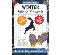 Winter Word Search: Enjoy 100 Winter Word Search Puzzles in Easy-to-Read Print | Snowflakes, Holidays, Cozy Nights & More | 6x9 inch Travel Size, 200 ... Winter Breaks, Road Trips & Relaxing Indoors