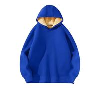 Winter Work Fleece with Thick Lining, Windproof Winter Pocket, Warm, Fleece, Sports Sweatshirts Sweatshirts Compatible with Motorcycles, blue, XXL