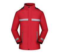 Winter Work Jackets for Men Mens Essential Jacket Winter Fleece Lined Windproof Must Have Basic Coat for Every Man's Wardrobe Foundation and Core Styling Mens Denim Jackets Red XXL