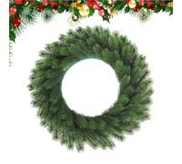 Winter Wreath - Realistic 3D Artificial Garland Seasonal Decoration Holiday Wreath with Realistic Pine Cones and Berries Decorative Accent for Farmhouse Entrance Porch Wall Window
