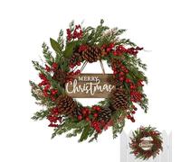 Winter Wreaths for Front Door - 19.6 Inch Artificial Home Decor with Pine Cone,Christmas Winter Wreath,for Home Office Room Decor Gardening Daily Thanksgiving Holiday Birthday Vacation