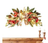 Winter Wreaths for Front Door - 22 Inch Artificial Home Decor with Bow And Pine Cone - Christmas Red Berry Wreath - for Room Apartment Offices Holiday Birthday Winter Gardening Daily Vacation