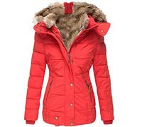 Winter Zipper Fur Collar Medium-Long Thicken Hooded Coat Slim Parka Cotton Padded Jacket Overcoat