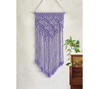 Winterdemoon Handmade Cotton Home Decor Macrame Wall Hanging Purple