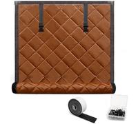 Winterizing Window Insulation Kit, Thick Oxford Cloth Thermal Window Cover, Blocks Cold Drafts & Retains Heat Curtains for Bedroom Attic Camper Basement(Brown,W60xH220cm)