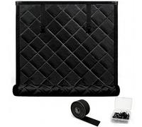 Winterizing Window Insulation Kit, Thick Oxford Cloth Thermal Window Cover, Blocks Cold Drafts & Retains Heat Curtains for Bedroom Attic Camper Basement(Black,W130xH140cm)