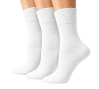 Winterlace Womens Premium Soft Crew Socks, 3 Pairs Bamboo Thin Trouser Dress Socks Bulk Pack, White, One Size