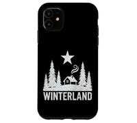WINTERLAND Rustic Cabin Forest Star Grunge Winter Snow Case for iPhone 11