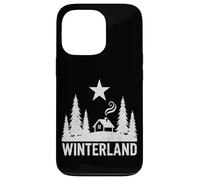 WINTERLAND Rustic Cabin Forest Star Grunge Winter Snow Case for iPhone 13 Pro
