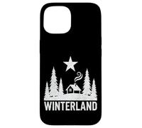 WINTERLAND Rustic Cabin Forest Star Grunge Winter Snow Case for iPhone 15