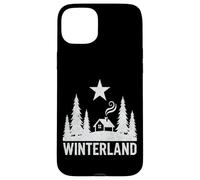 WINTERLAND Rustic Cabin Forest Star Grunge Winter Snow Case for iPhone 15 Plus