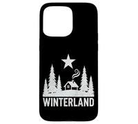 WINTERLAND Rustic Cabin Forest Star Grunge Winter Snow Case for iPhone 15 Pro Max