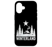 WINTERLAND Rustic Cabin Forest Star Grunge Winter Snow Case for iPhone 16