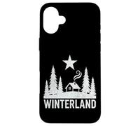 WINTERLAND Rustic Cabin Forest Star Grunge Winter Snow Case for iPhone 16 Plus