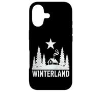 WINTERLAND Rustic Cabin Forest Star Grunge Winter Snow Case for iPhone 17