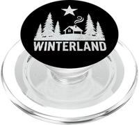 WINTERLAND Rustic Cabin Forest Star Grunge Winter Snow PopSockets PopGrip for MagSafe