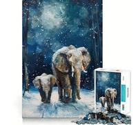 Winters Gentle Giants 1000 Piece Jigsaw Brain Skill Game High Precision Die Cut Fascinating Hobby for Idle Moments (38x52cm)
