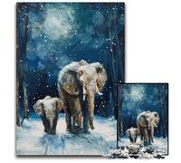 Winters Gentle Giants 1000 Piece Jigsaw Puzzle Wooden Jigsaw Puzzles for Adults DIY Home Decor Gift Brain Teaser Game 1000 PCS(38x26cm)